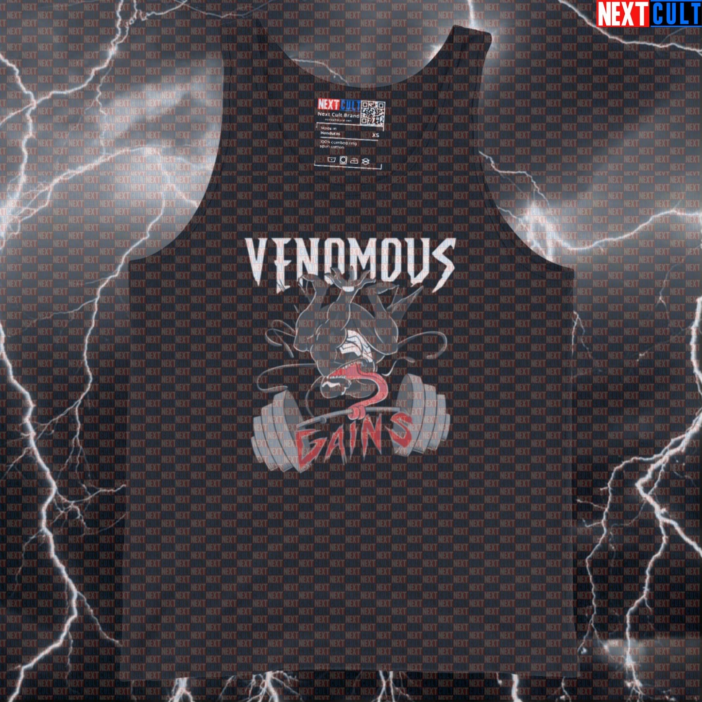 Venomous Gains Funny Gym Tank Top Muscle Shirt Athletic Vest for Lifters Bodybuilding Comic Workout Top Gymbro Gains Bodybuilding Films Fitness Gym Powerlifting Superheroes Venom Workout Next Cult Brand