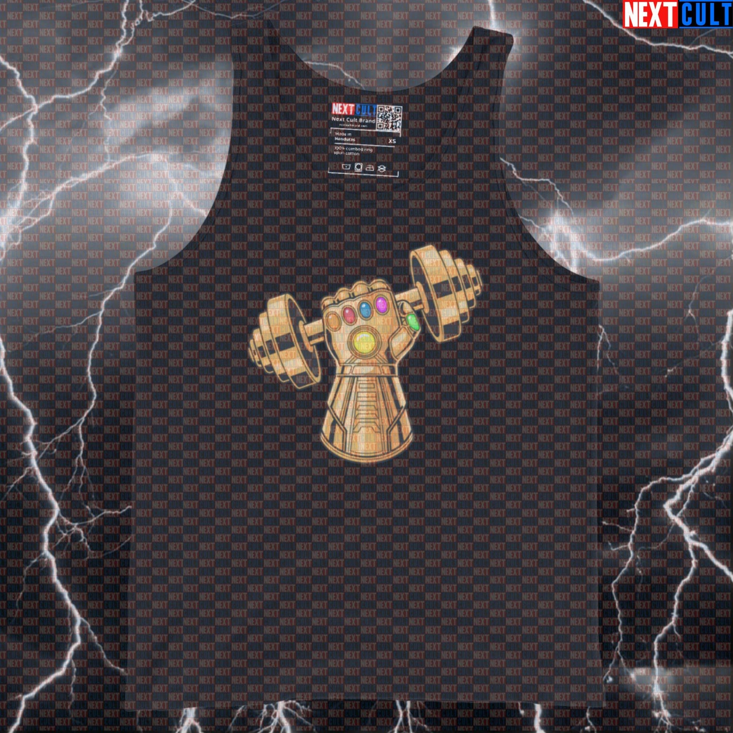 Dumbbell Gauntlet Funny Gym Tank Top Muscle Shirt Athletic Vest for Lifters Thanos Infinity Gauntlet Fans Tank Tops Next Cult Brand