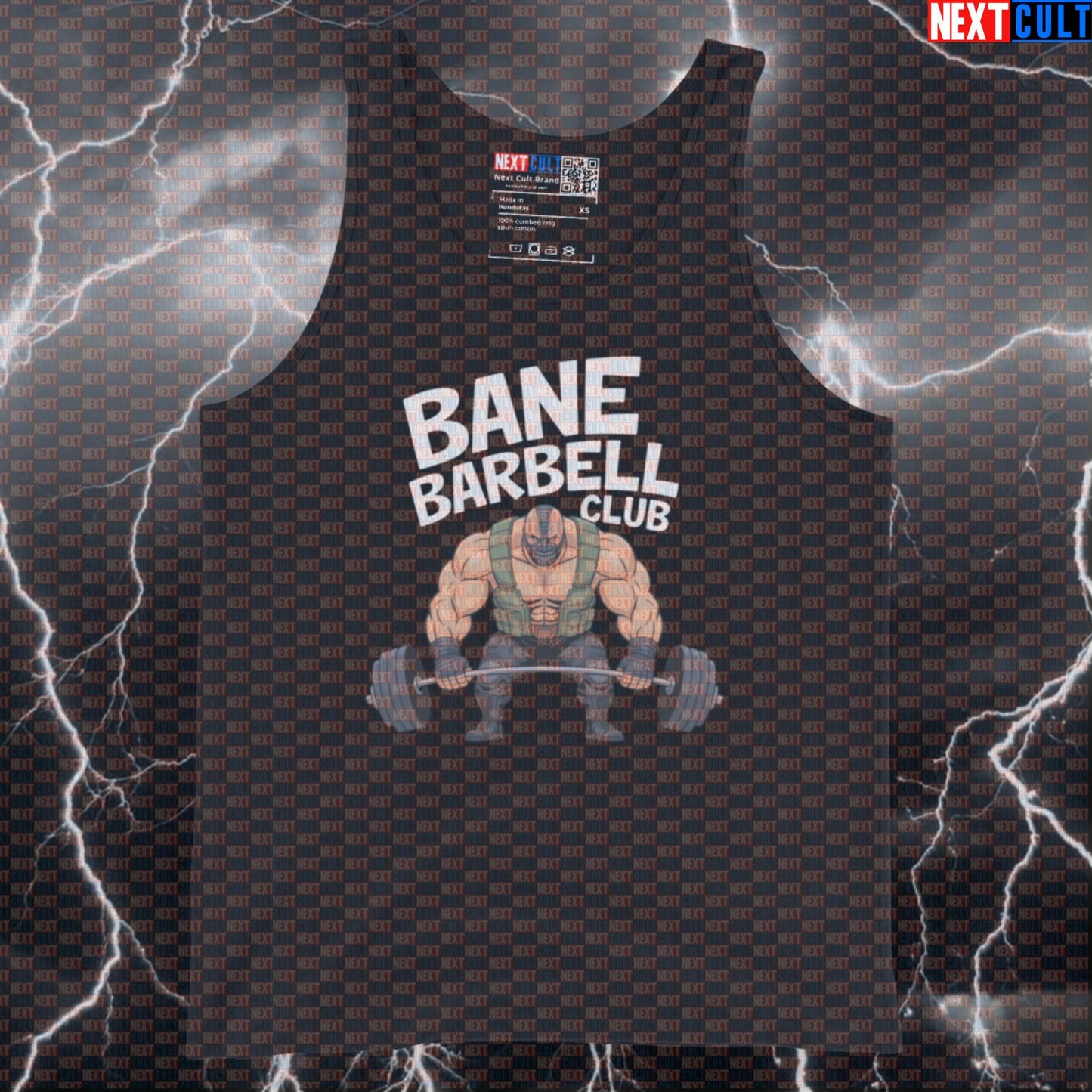 Bane Barbell Club Funny Gym Tank Top Muscle Shirt Athletic Vest for Lifters Gymbros Barbell Training Bane Bodybuilding Films Fitness Gym Leg Day Powerlifting Superheroes Workout Next Cult Brand