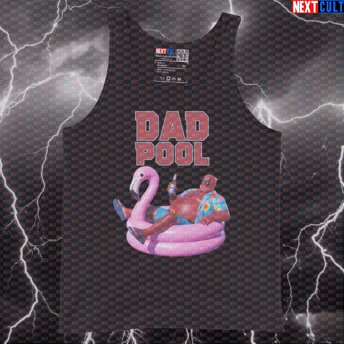 Dadpool Funny Gym Tank Top Muscle Shirt Athletic Vest for Lifters Dad Bod Gymbros Deadpool Fans Tank Tops Next Cult Brand