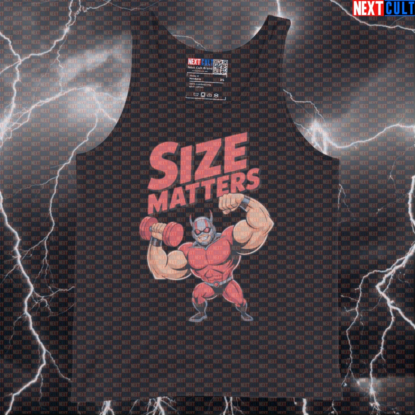 Size Matters Ant Man Funny Gym Tank Top Muscle Shirt Athletic Vest for Lifters Marvel Gymbros Tank Tops Next Cult Brand