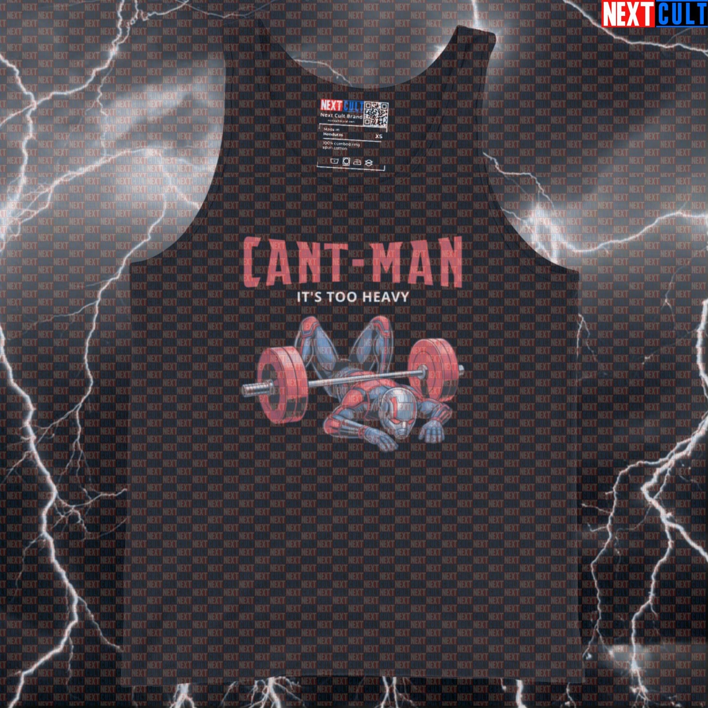 Cant Man Its Too Heavy Funny Gym Tank Top Muscle Shirt Athletic Vest for Lifters Ant Man Fans Tank Tops Next Cult Brand