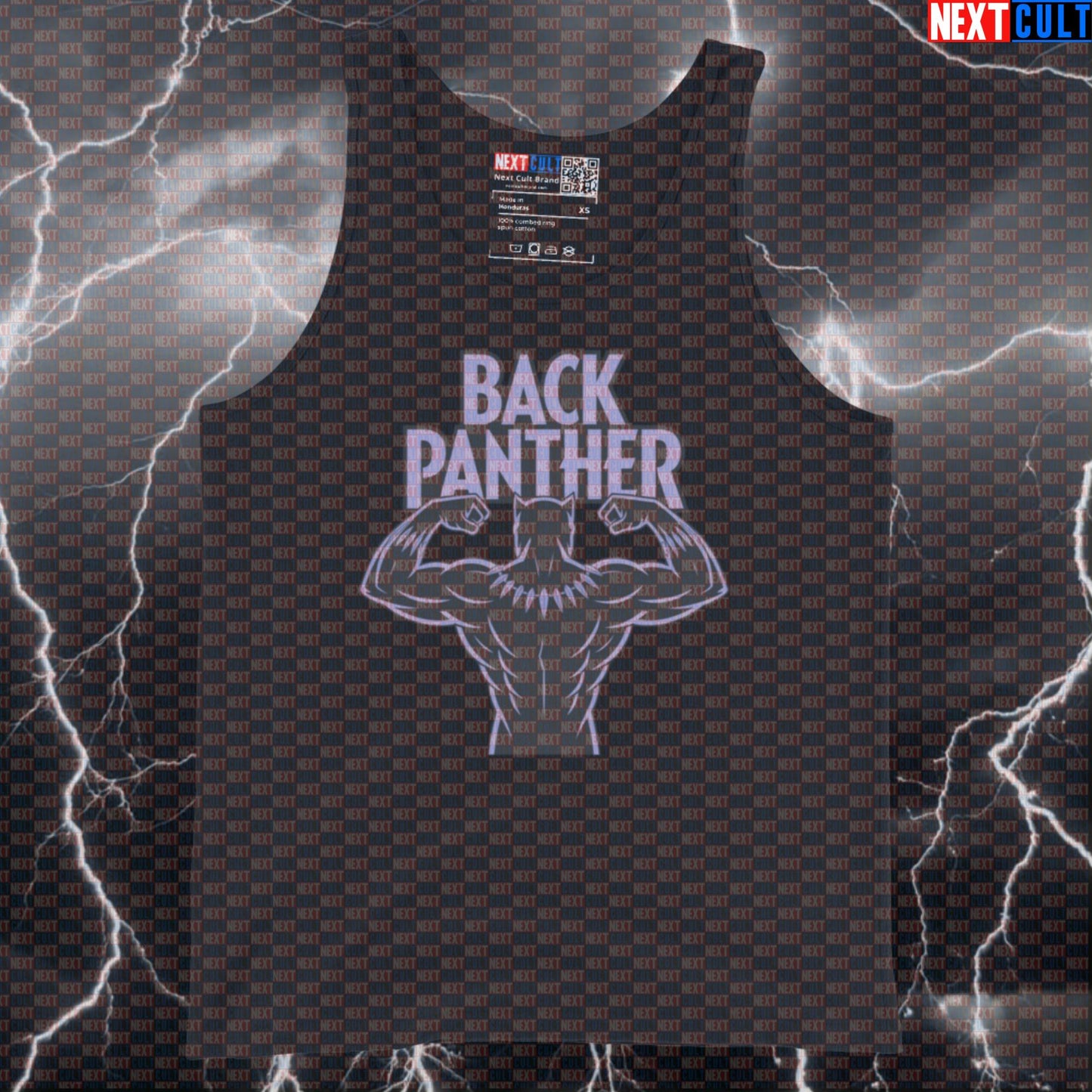 Black Panther Big Back Gym Tank Top Funny Workout Tank Top Muscle Shirt Athletic Vest Gym Top for Lifters Avengers Black Panther Bodybuilding Films Fitness Gym Superheroes Workout Next Cult Brand