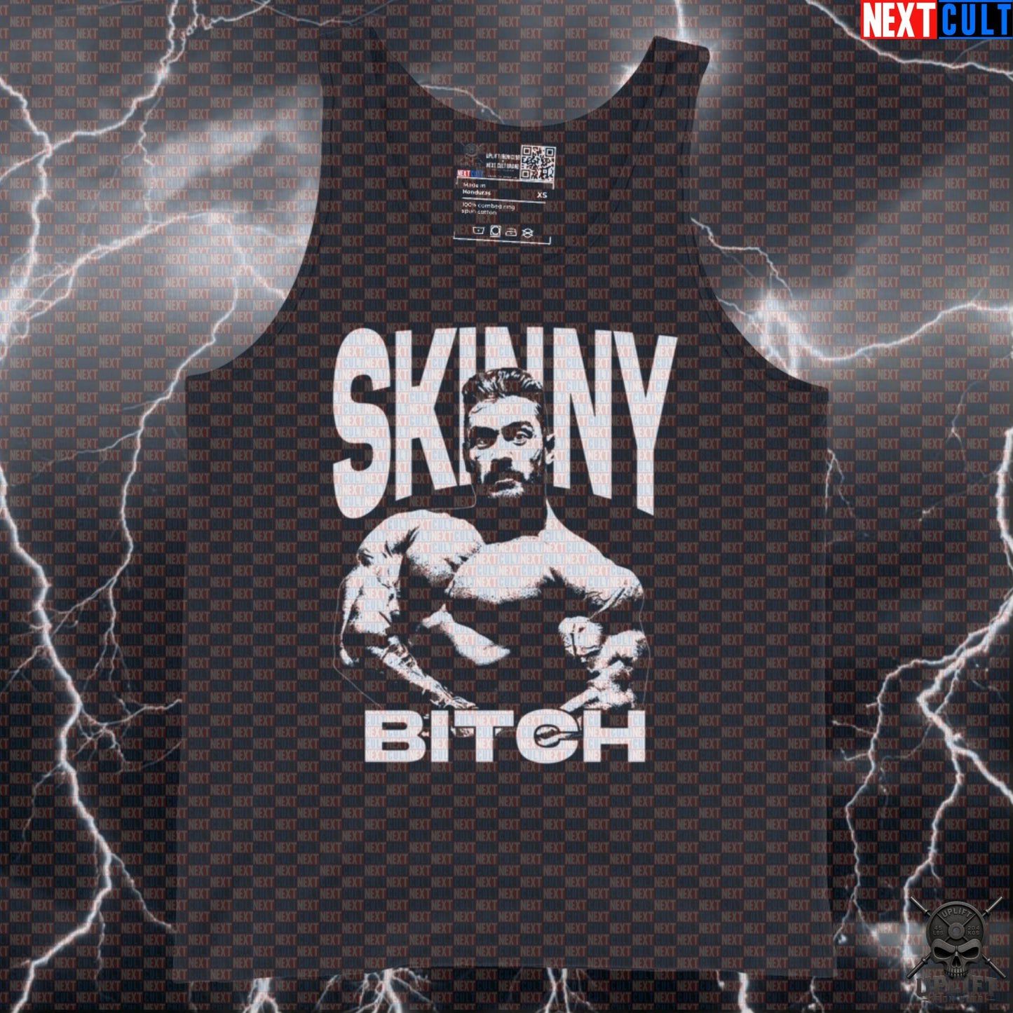 Funny Skinny Bitch Chris Bumstead Gym Tank Top | CBUM Bodybuilding Meme Muscle Shirt & Athletic Top Tank Tops Next Cult Brand