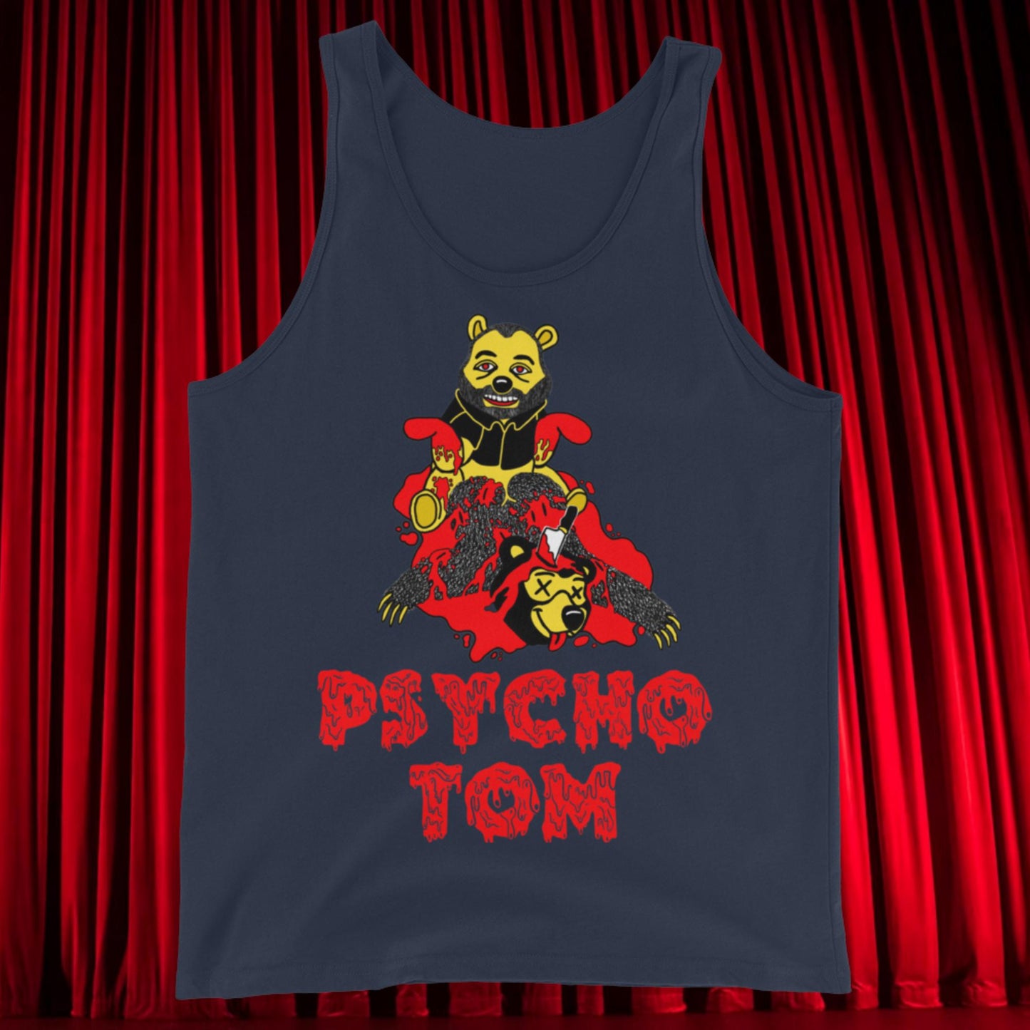 Psycho Tom Segura T-shirt, Tom Segura Shirt, Tom Segura Tee, 2b1c tshirt, 2 Bears 1 Cave merch, YMH merch Navy Tank Tops 2 Bears 1 Cave Podcasts Stand-up Comedy Tom Segura YMH Next Cult Brand