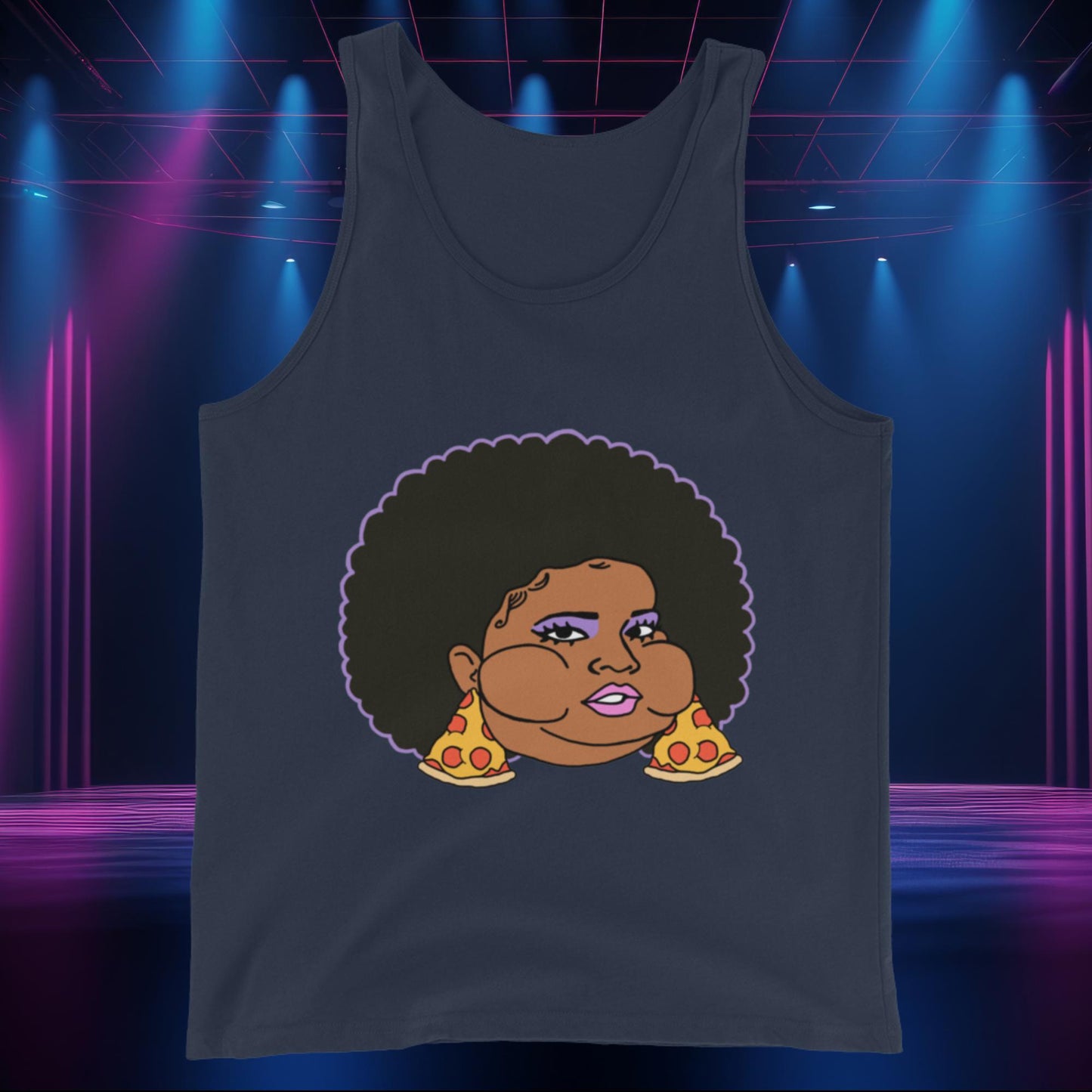 Pizzo Lizzo Pizza Lizzo Merch Lizzo Gift Body Positivity Body empowerment Lizzo Tank Top Navy Tank Tops Lizzo Music Next Cult Brand
