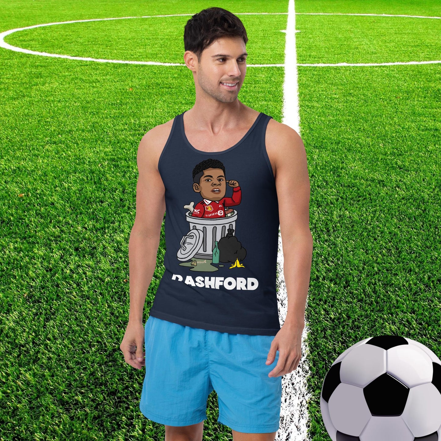 Trashford Marcus Rashford Manchester United Gift Man United Gift Marcus Rashford Tank Top Navy Tank Tops Football Manchester United Marcus Rashford Next Cult Brand