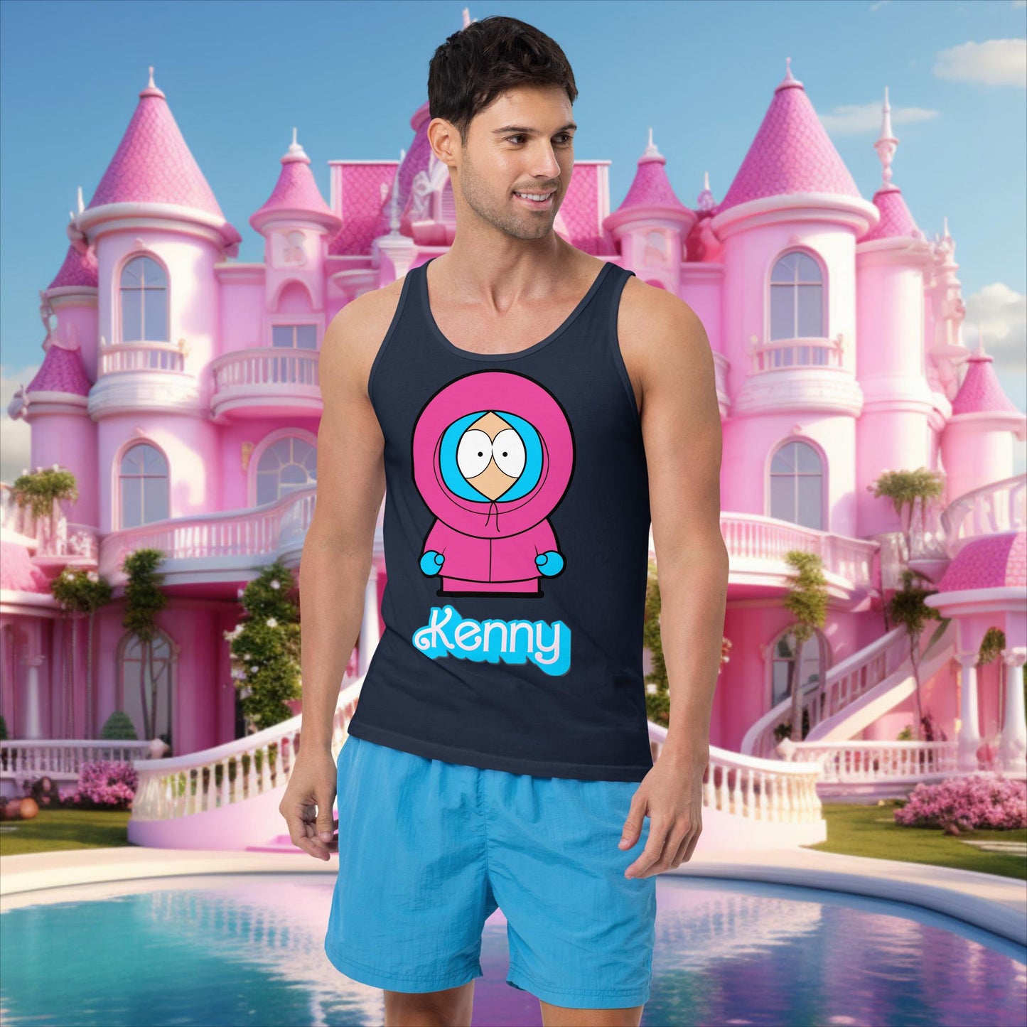 Kenny McCormick Ken Ryan Gosling Barbie South Park Kenny Tank Top Navy Tank Tops Barbie Ken Kenny Movies South Park TV Shows Next Cult Brand