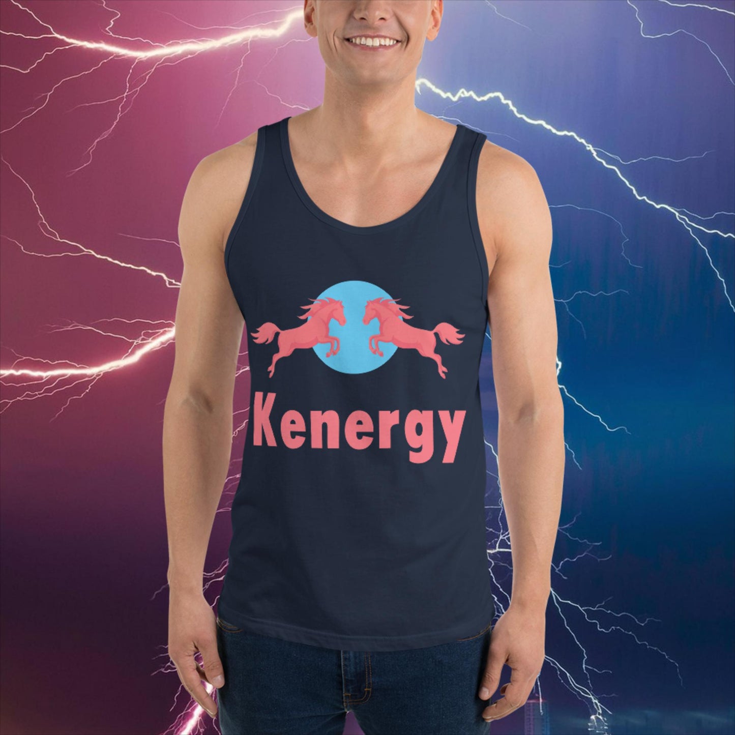 Kenergy Red Bull Ken Barbie Ryan Gosling Kenergy Tank Top Navy Tank Tops Barbie Ken Kenergy Movies Next Cult Brand