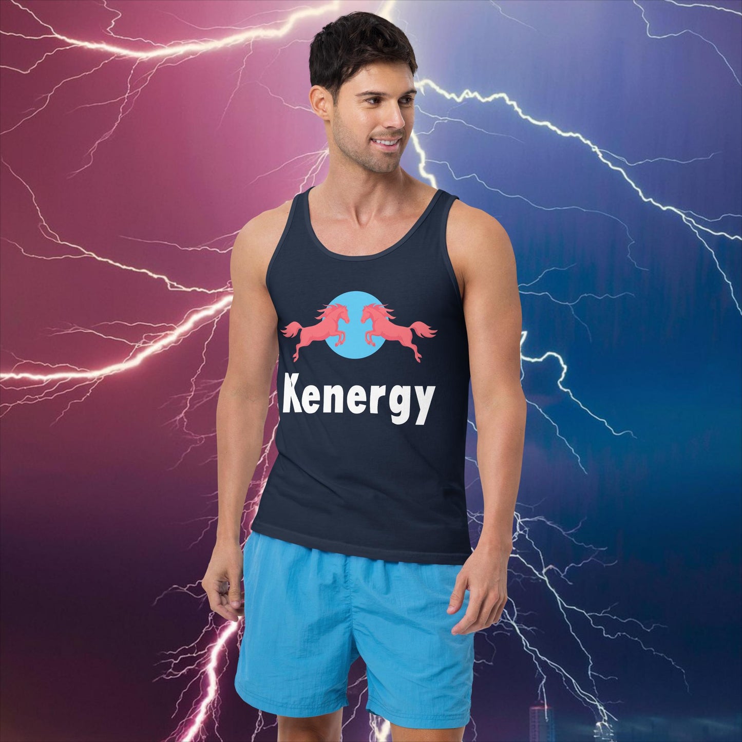 Kenergy Red Bull Ken Barbie Ryan Gosling Kenergy Tank Top Navy Tank Tops Barbie Ken Kenergy Movies Next Cult Brand