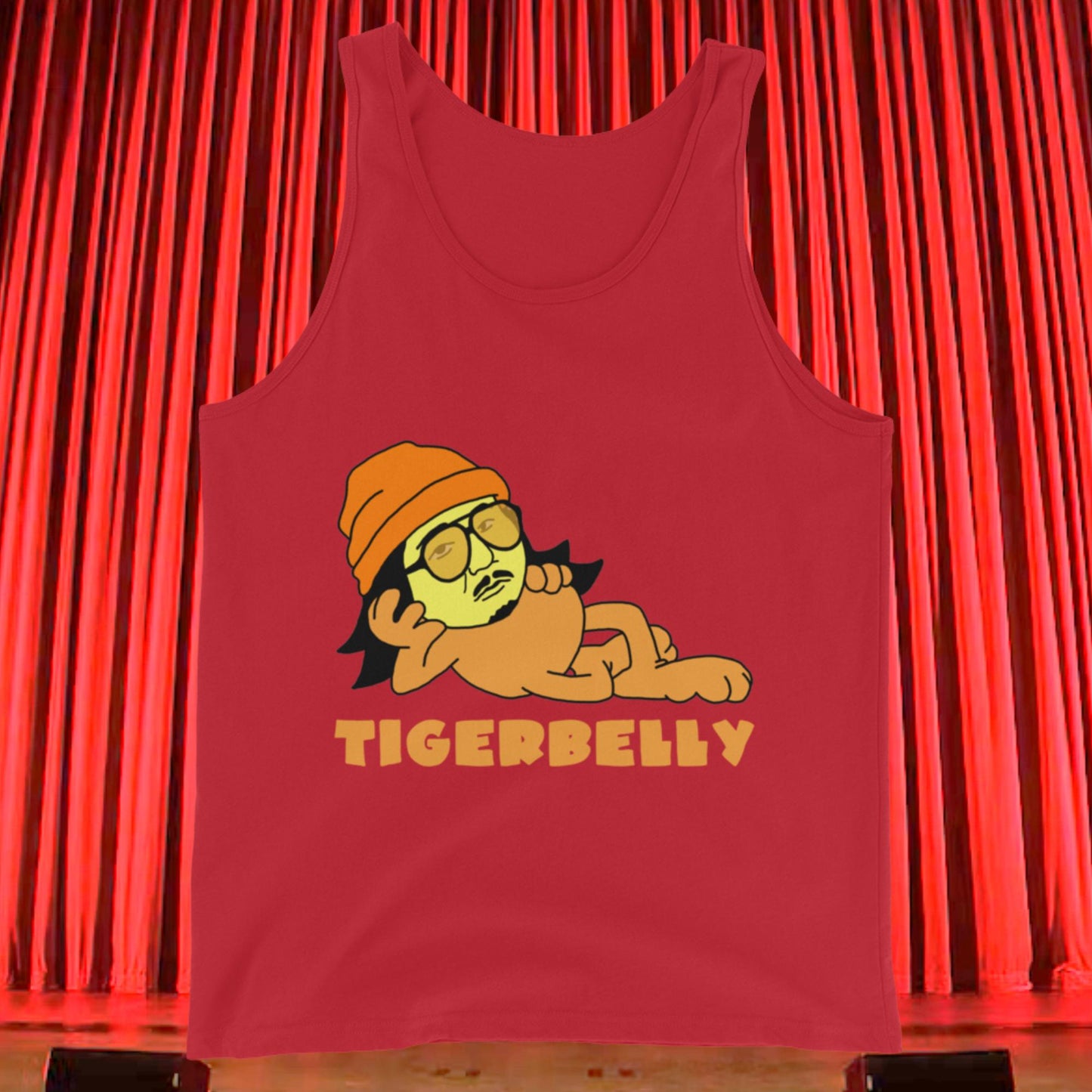 Bobby Lee Tigerbelly, Bobby Lee Merch, Tigerbelly Merch, Bobby Lee Gift, Funny Tigerbelly Gift, Tigerbelly Podcast, TigerBelly Men's Tank Top Red Tank Tops Bobby Lee Podcasts Stand-up Comedy TigerBelly Next Cult Brand