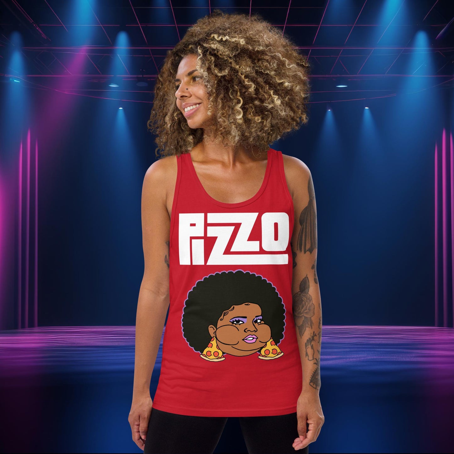 Lizzo Shirt Lizzo Tank Top Lizzo shirt Lizzo vest Lizzo Merch Lizzo Gift Body Positivity Shirt Pizza Body empowerment Tank Top Red Tank Tops Lizzo Music Next Cult Brand