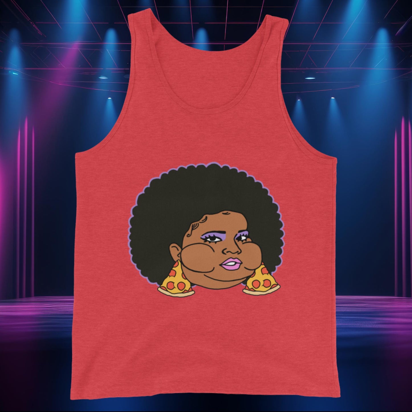 Pizzo Lizzo Pizza Lizzo Merch Lizzo Gift Body Positivity Body empowerment Lizzo Tank Top Red Triblend Tank Tops Lizzo Music Next Cult Brand