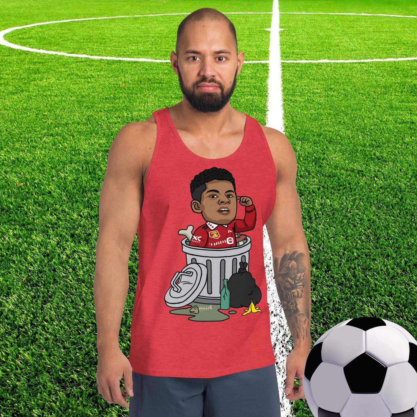 Trashford Marcus Rashford Manchester United Gift Man United Gift Marcus Rashford Men's Tank Top Red Triblend Tank Tops Football Manchester United Marcus Rashford Next Cult Brand