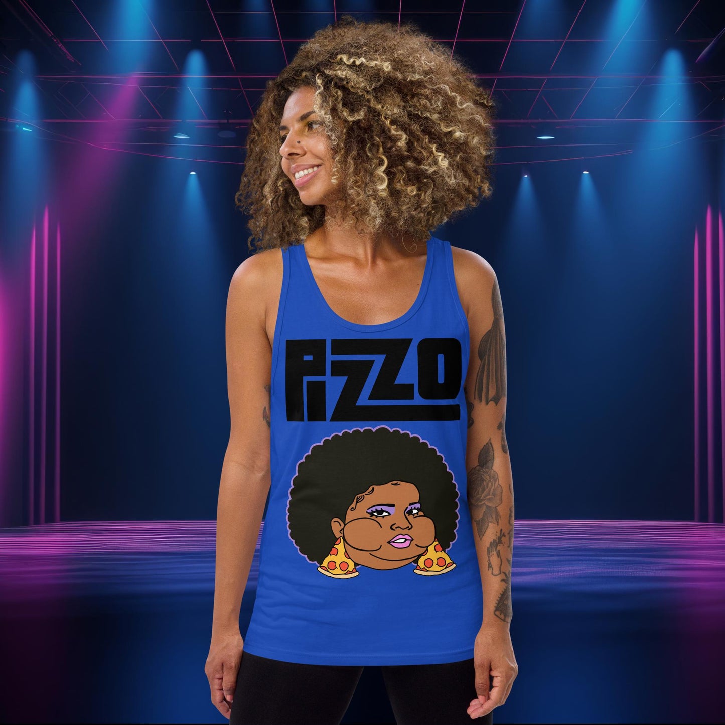 Pizzo Lizzo Pizza Lizzo Merch Lizzo Gift Body Positivity Body empowerment Lizzo Tank Top True Royal Tank Tops Lizzo Music Next Cult Brand