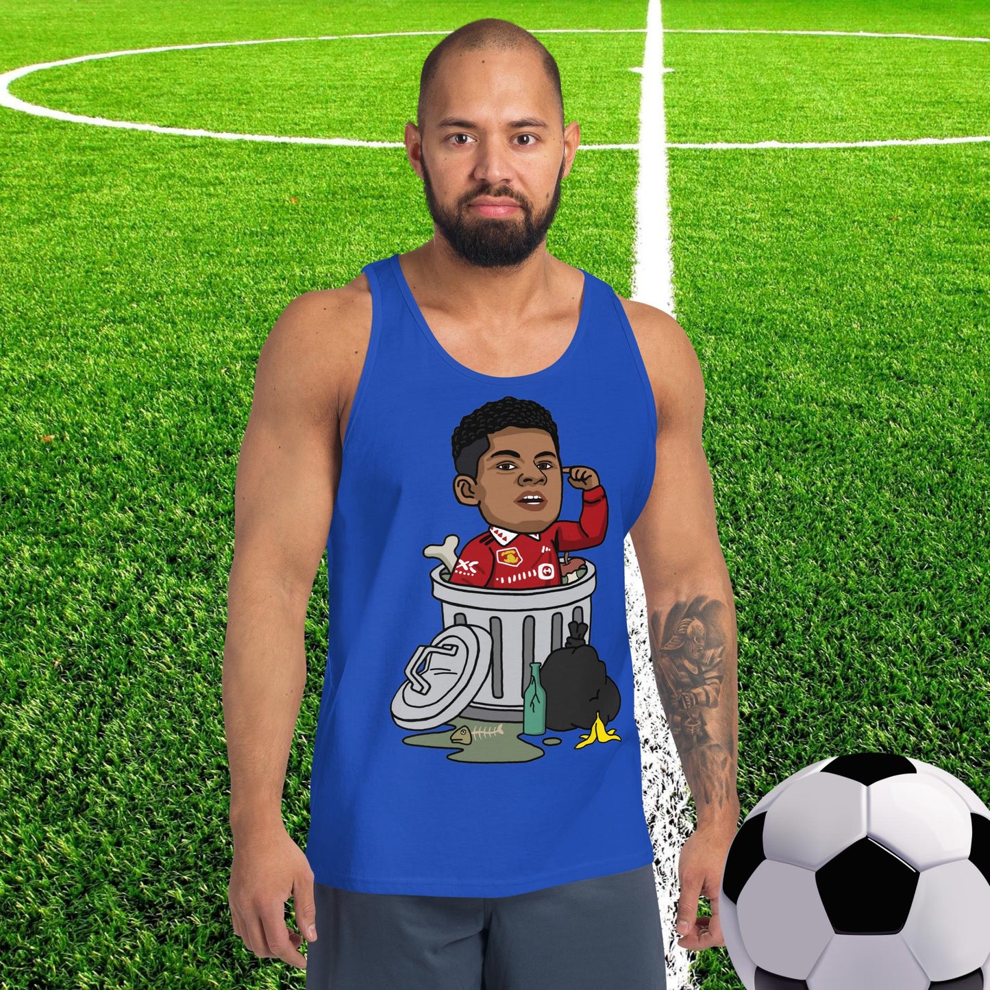 Trashford Marcus Rashford Manchester United Gift Man United Gift Marcus Rashford Men's Tank Top True Royal Tank Tops Football Manchester United Marcus Rashford Next Cult Brand