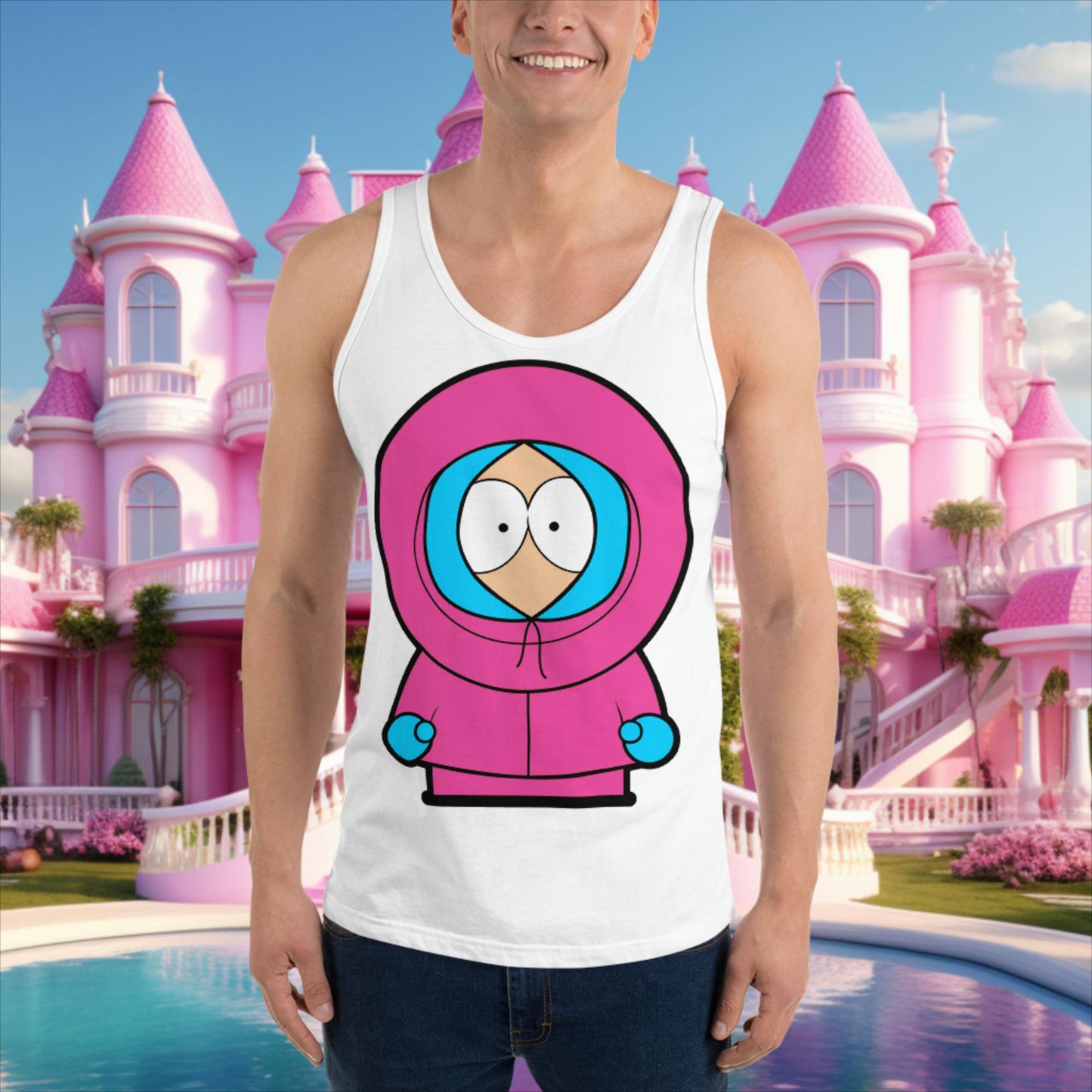 Kenny McCormick Ken Ryan Gosling Barbie South Park Kenny Tank Top White Tank Tops Barbie Ken Kenny Movies South Park TV Shows Next Cult Brand