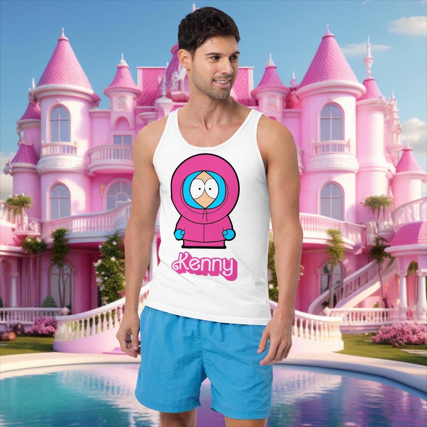 Kenny McCormick Ken Ryan Gosling Barbie South Park Kenny Tank Top White Tank Tops Barbie Ken Kenny Movies South Park TV Shows Next Cult Brand