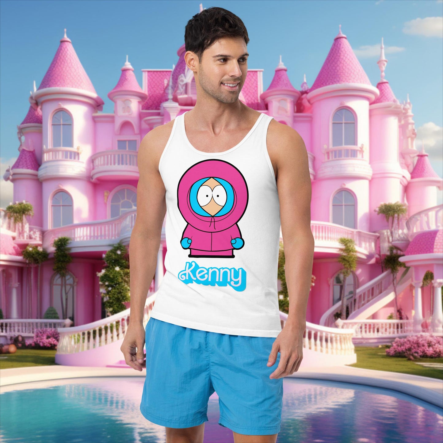 Kenny McCormick Ken Ryan Gosling Barbie South Park Kenny Tank Top White Tank Tops Barbie Ken Kenny Movies South Park TV Shows Next Cult Brand