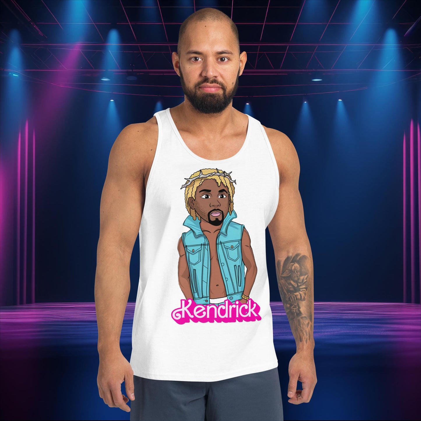 Kendrick Ken Ryan Gosling Barbie Hip Hop Rap Kendrick Lamar Tank Top White Tank Tops Barbie Ken Kendrick Lamar Movies Music Next Cult Brand