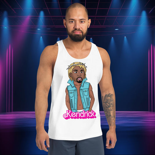 Kendrick Ken Ryan Gosling Barbie Hip Hop Rap Kendrick Lamar Tank Top White Tank Tops Barbie Ken Kendrick Lamar Movies Music Next Cult Brand