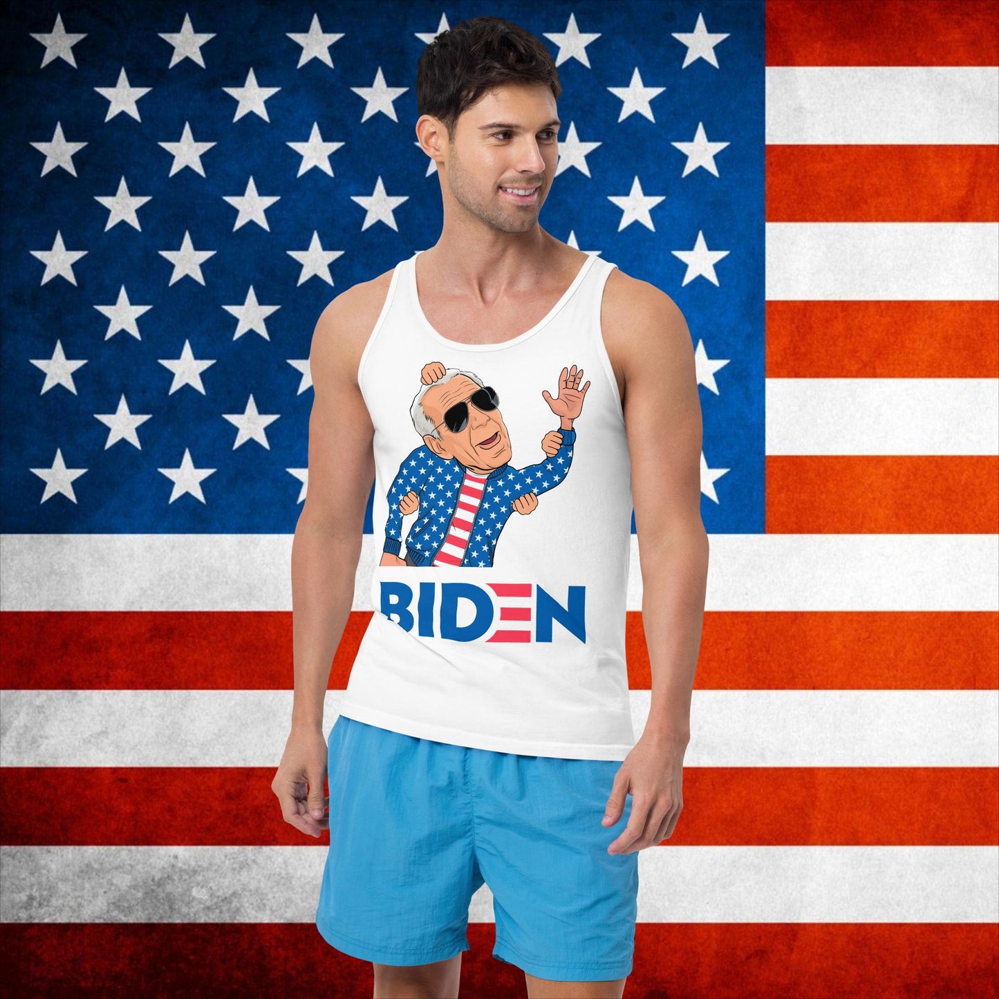 Weekend at Biden's Joe Biden Meme Democrat Republican Trump Gift Biden Gift 90s Vintage Tank Top White Tank Tops Democrats Joe Biden Politics Next Cult Brand