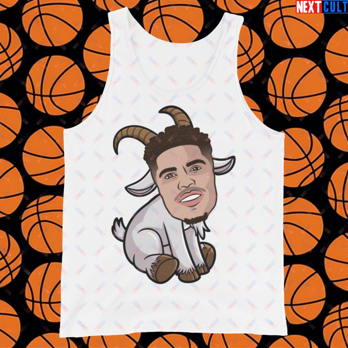 LaMelo Ball G.O.A.T. Tank Top - Funny Basketball Meme Muscle Shirt - Greatest of All Time Athletic Shirt for Basketball Fans - Perfect Gift for LaMelo Ball Fans Tank Top White Tank Tops Basketball Charlotte Hornets G.O.A.T. LaMelo Ball NBA Next Cult Brand