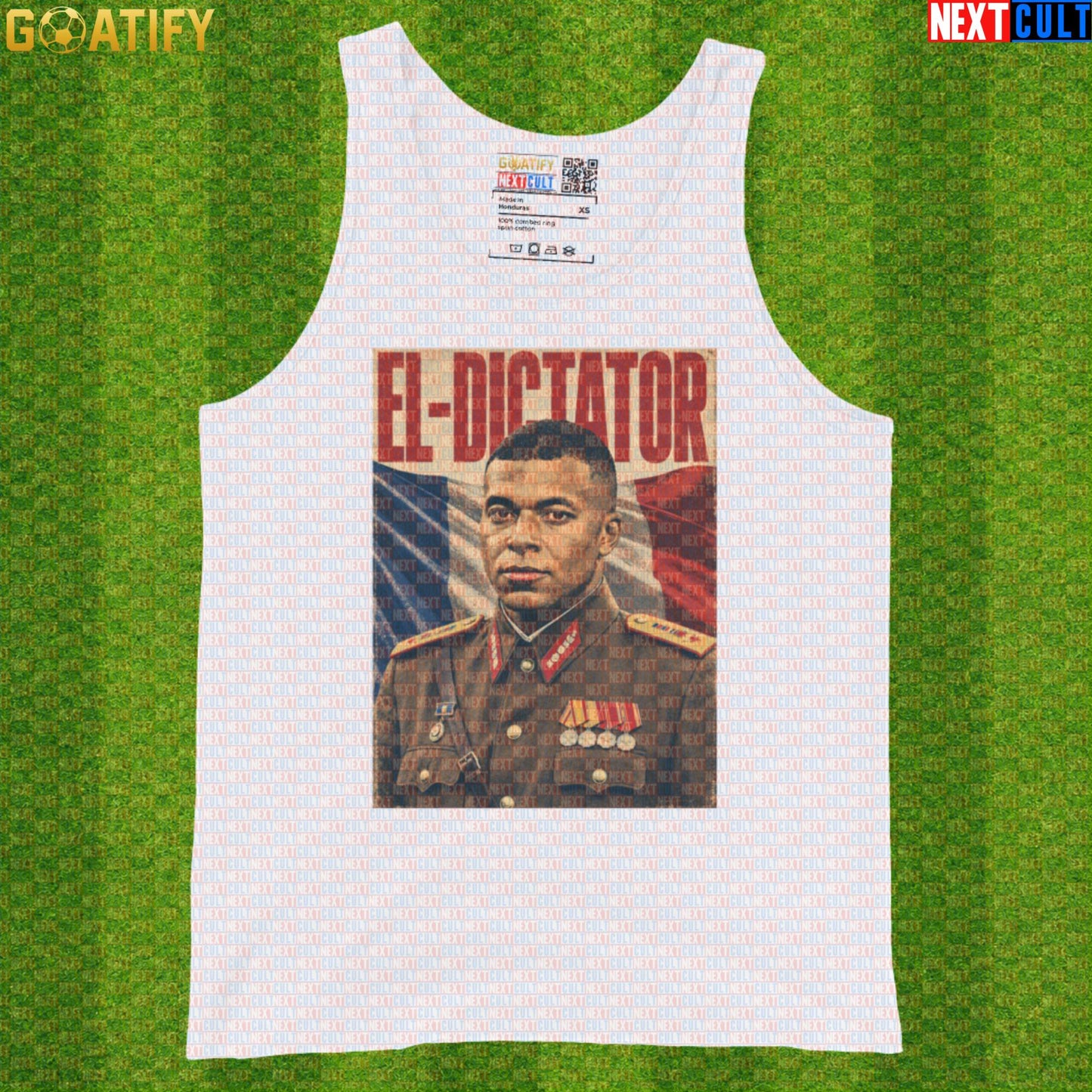 Kylian Mbappe Tank Top – El Dictator Soccer Meme Muscle Shirt for France Football Fans White Tank Tops Next Cult Brand