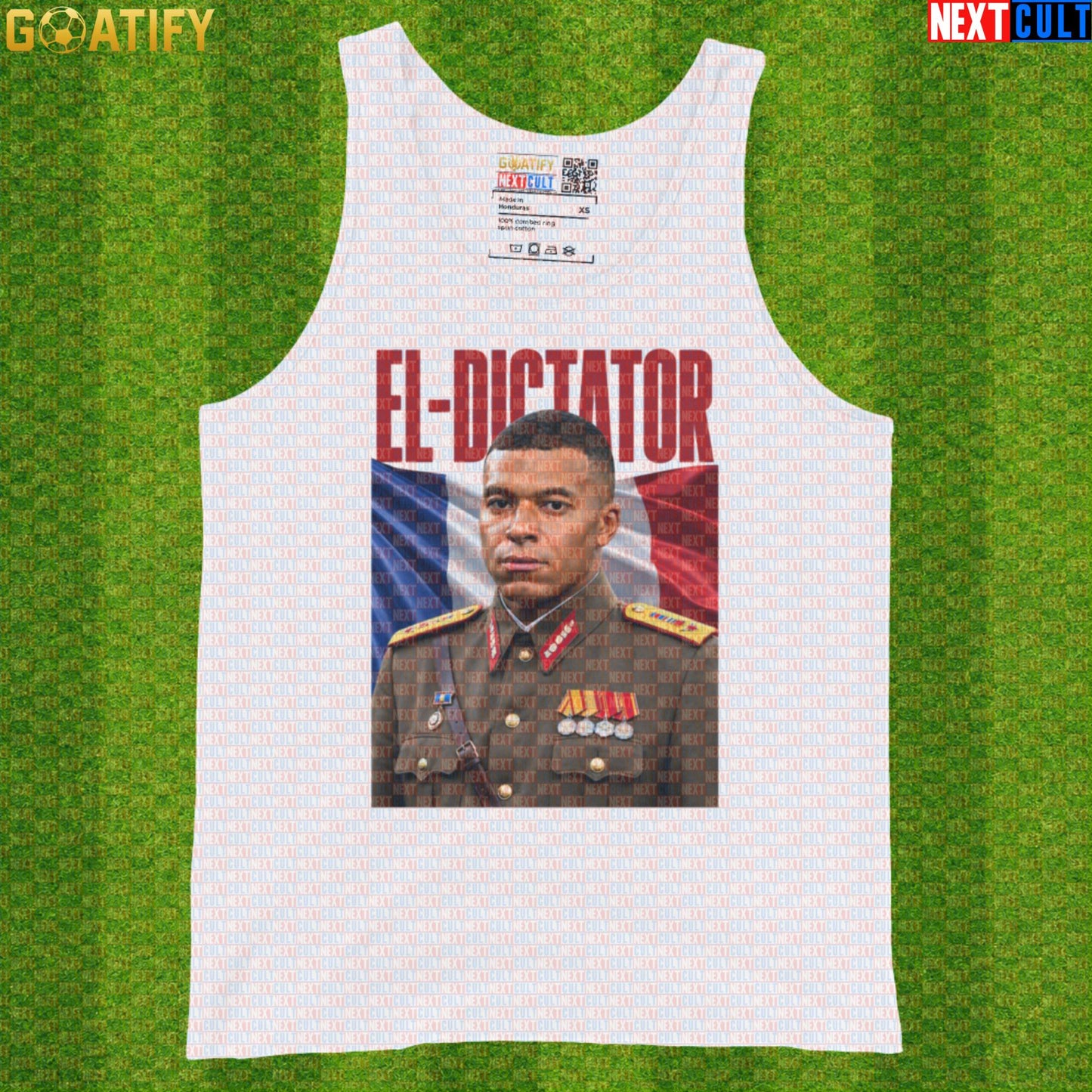 Kylian Mbappe Tank Top – El Dictator Soccer Muscle Shirt for Gym and Summer Match Days White Tank Tops Next Cult Brand