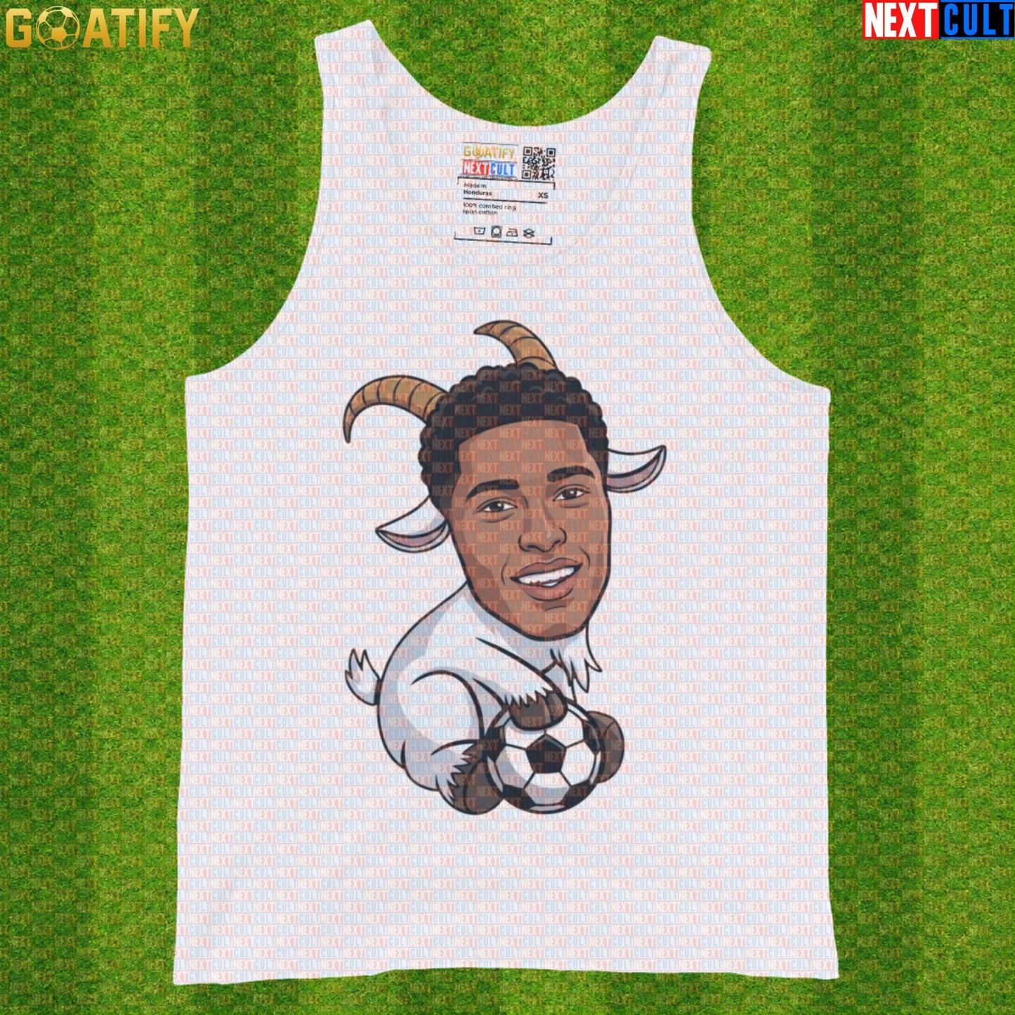 Jude Bellingham Tank Top – GOAT Football Muscle Shirt for Training and England Fans White Tank Tops Next Cult Brand