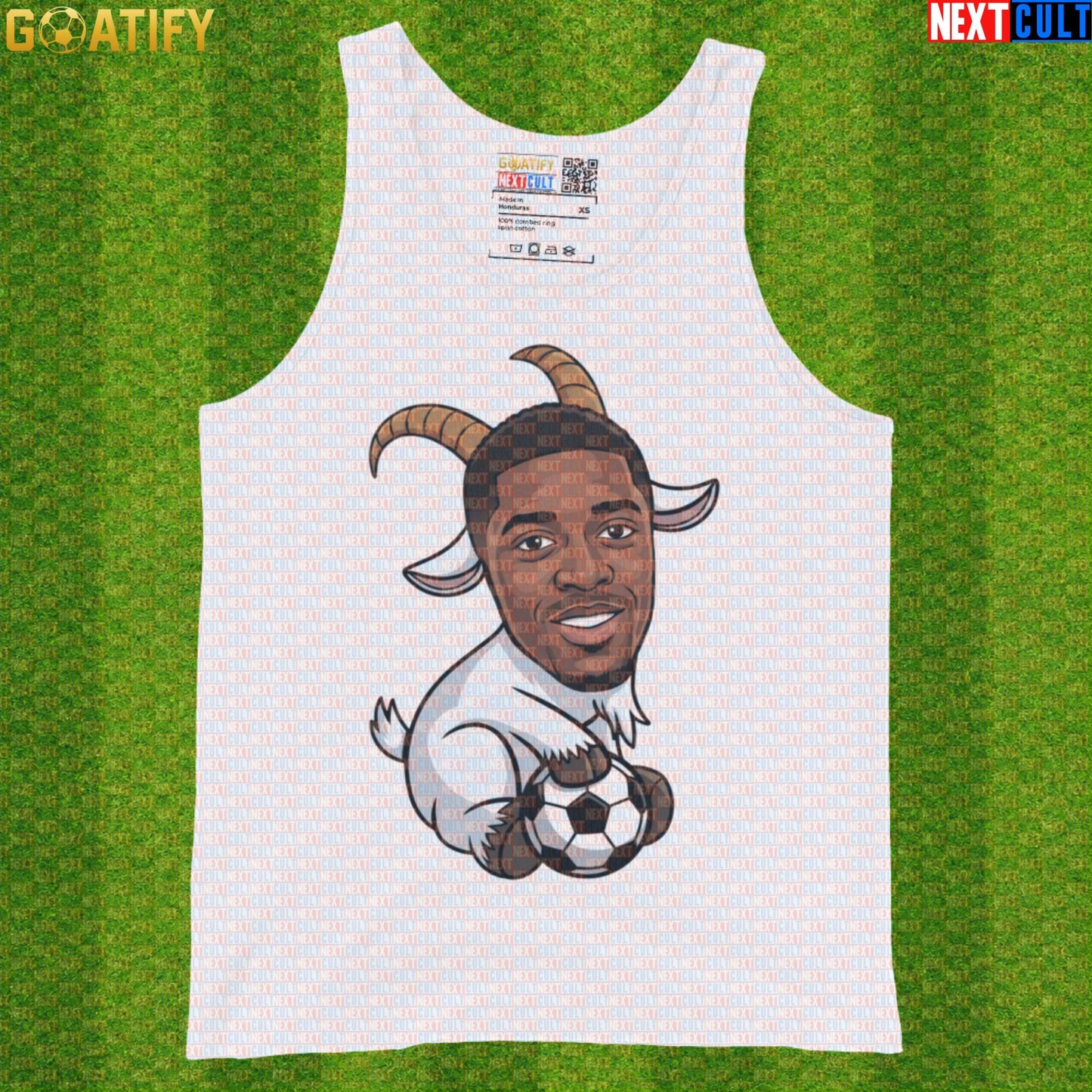 Ousmane Dembele Tank Top – Comeback GOAT Muscle Shirt for Soccer Training and Match Days White Tank Tops Next Cult Brand