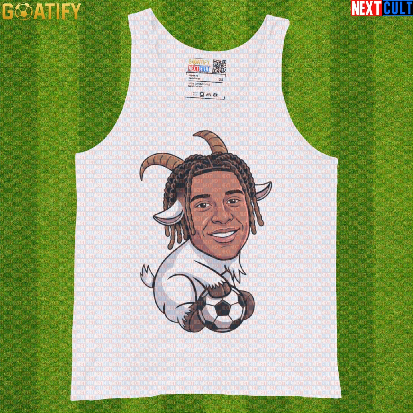 Michael Olise Tank Top – GOAT Muscle Shirt for Soccer Training and Summer Match Days White Tank Tops Next Cult Brand