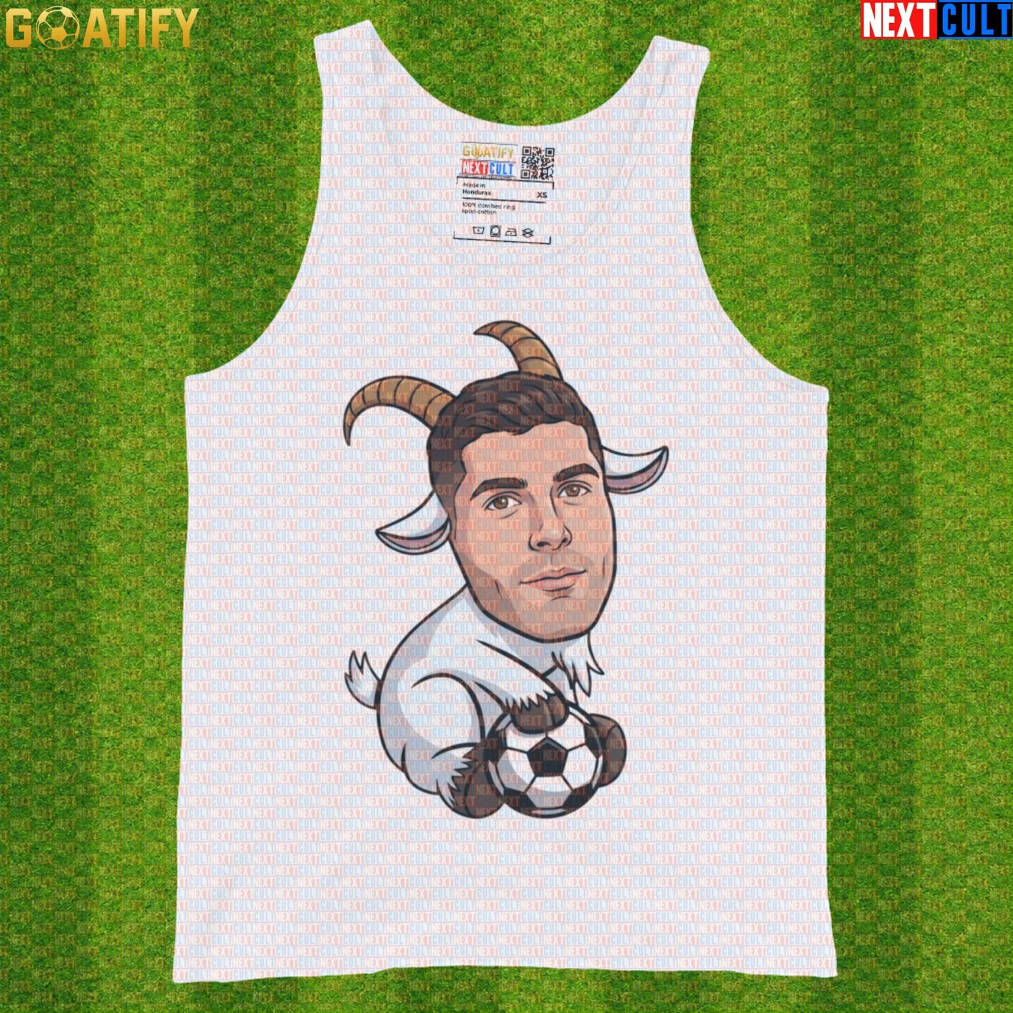 Christian Pulisic Tank Top – USMNT GOAT Muscle Shirt for Gym, Soccer and Summer Match Days White Tank Tops Next Cult Brand