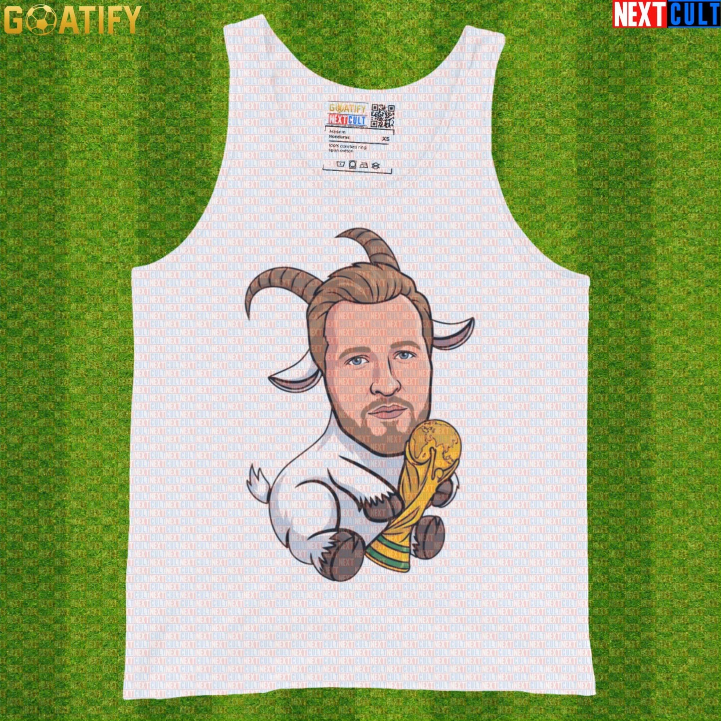 Harry Kane Tank Top – Kane GOAT Muscle Shirt for England World Cup Believers White Tank Tops Next Cult Brand