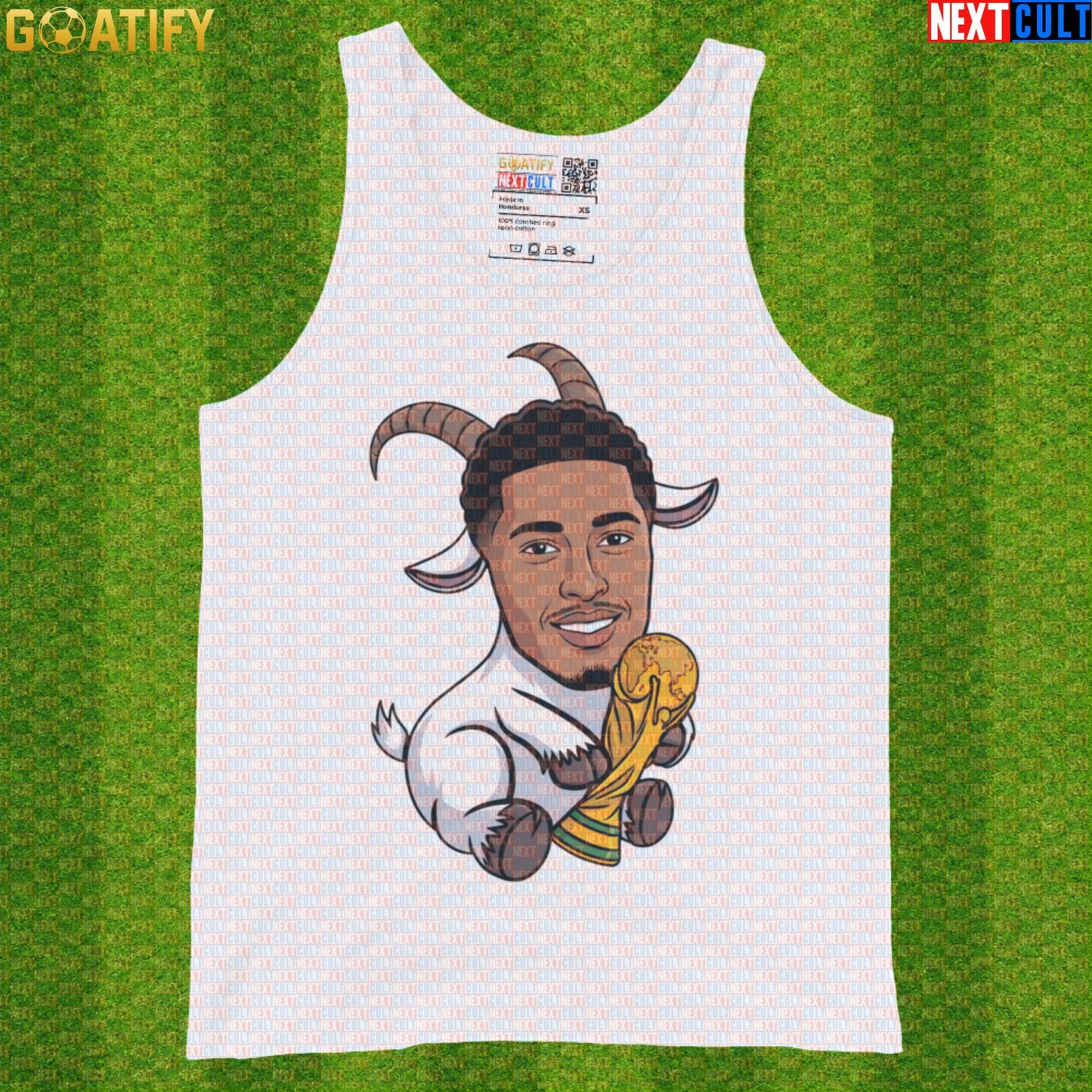 Jude Bellingham Tank Top – GOAT Muscle Shirt for England World Cup and Soccer Fans White Tank Tops Next Cult Brand