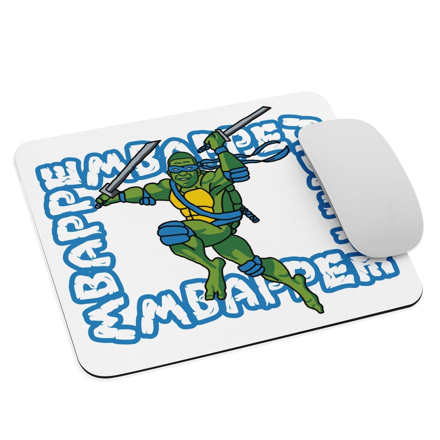 Kylian Mbappe Blue Ninja Turtle Leonardo Mouse pad Default Title Mouse Pads Football Kylian Mbappe Ninja Turtles PSG Real Madrid Next Cult Brand