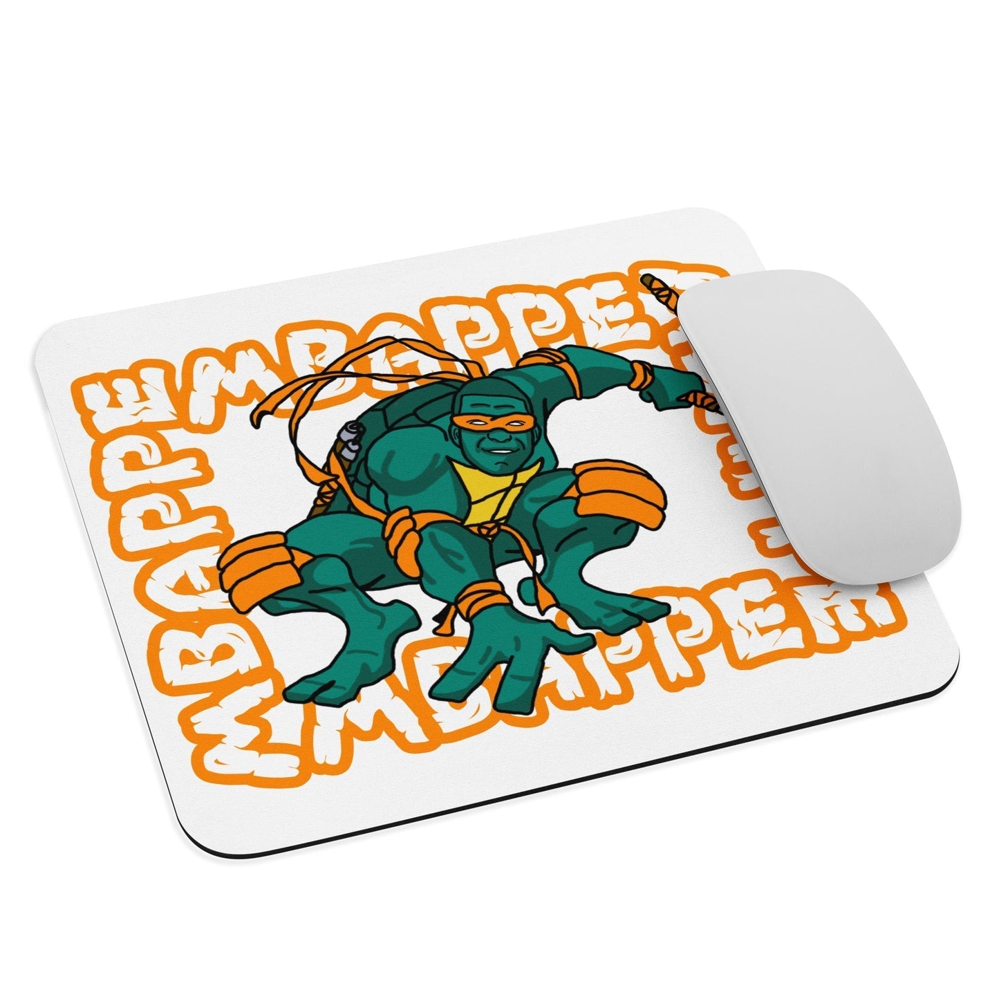 Kylian Mbappe Orange Ninja Turtle Michelangelo Mouse pad Default Title Mouse Pads Football Kylian Mbappe Ninja Turtles PSG Real Madrid Next Cult Brand