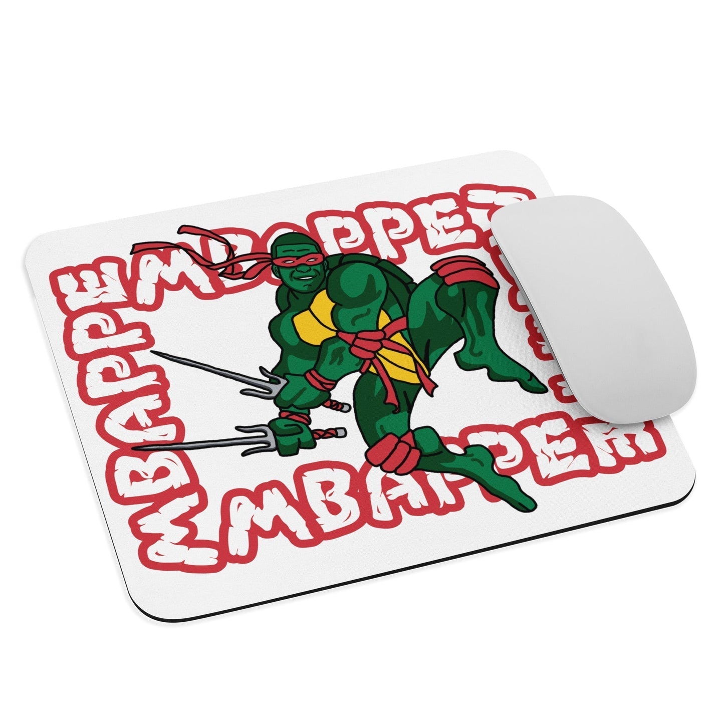 Kylian Mbappe Red Ninja Turtle Raphael Mouse pad Default Title Mouse Pads Football Kylian Mbappe Ninja Turtles PSG Real Madrid Next Cult Brand