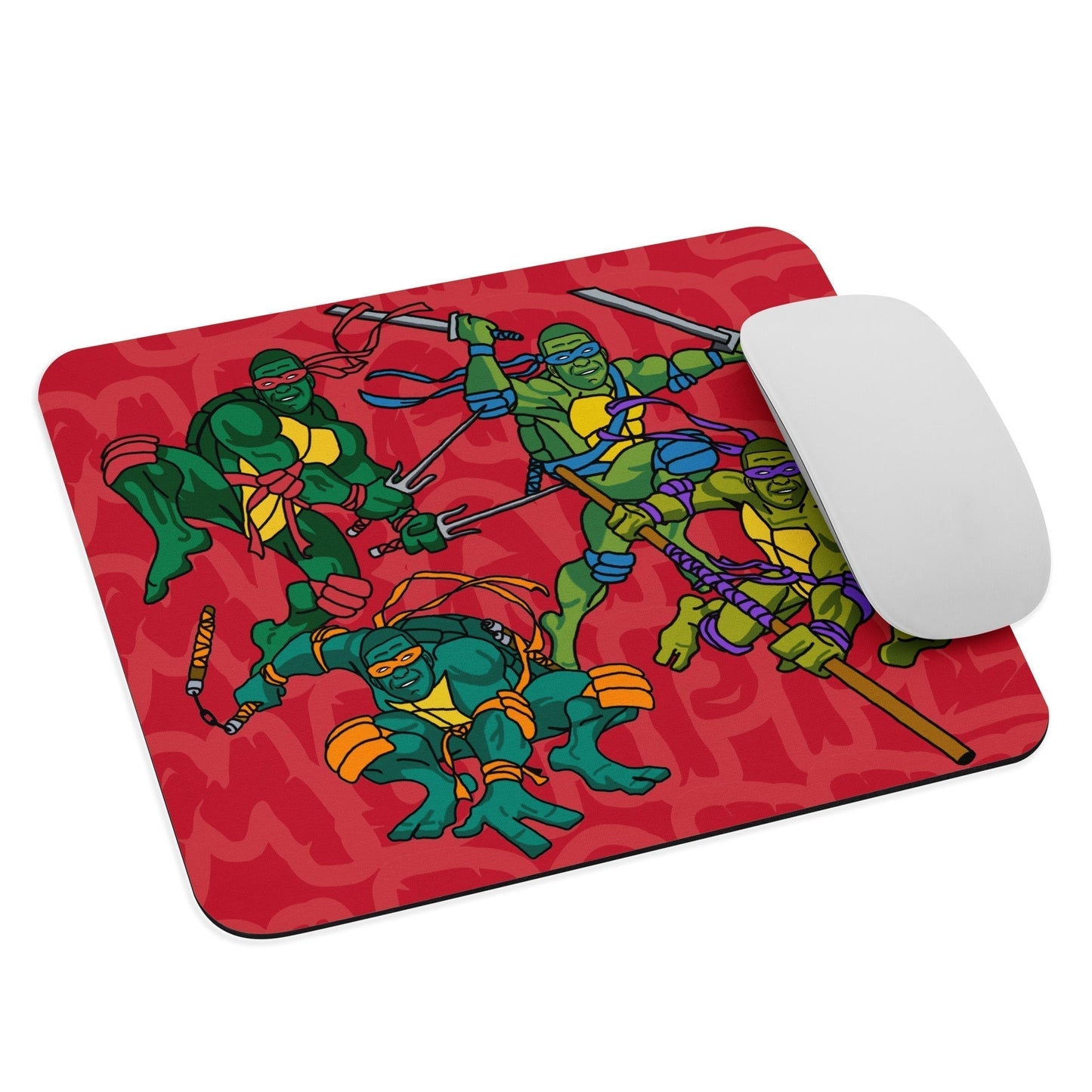 Kylian Mbappe Ninja Turtles funny football/ soccer meme Mouse pad red Default Title Mouse Pads Football Kylian Mbappe Ninja Turtles PSG Real Madrid Next Cult Brand