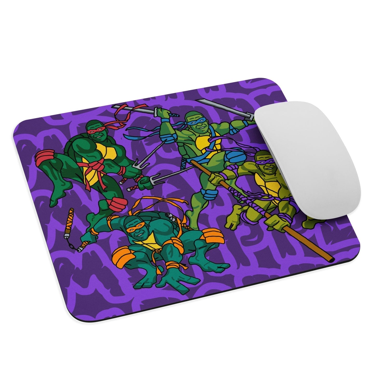 Kylian Mbappe Ninja Turtles funny football/ soccer meme Mouse pad purple Default Title Mouse Pads Football Kylian Mbappe Ninja Turtles PSG Real Madrid Next Cult Brand