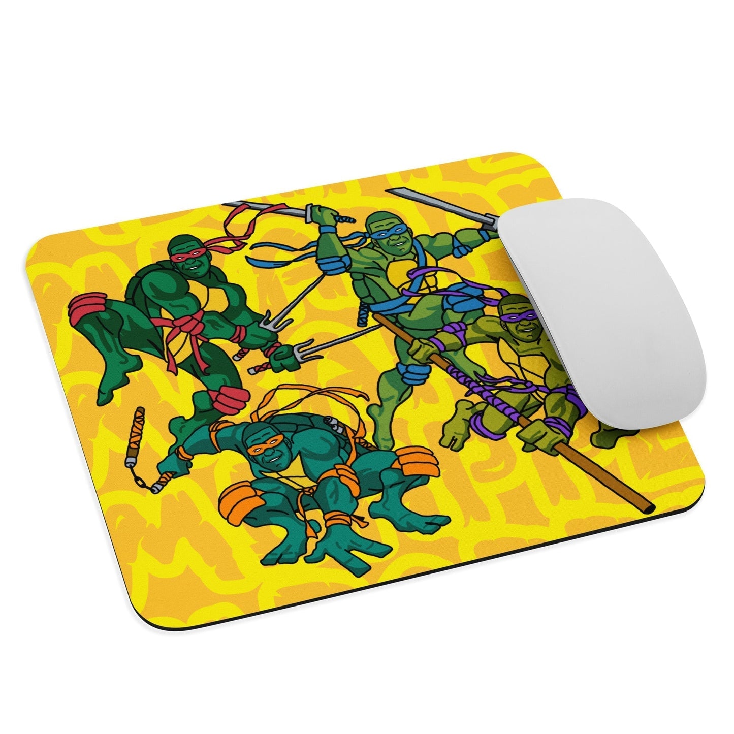 Kylian Mbappe Ninja Turtles funny football/ soccer meme Mouse pad yellow Default Title Mouse Pads Football Kylian Mbappe Ninja Turtles PSG Real Madrid Next Cult Brand