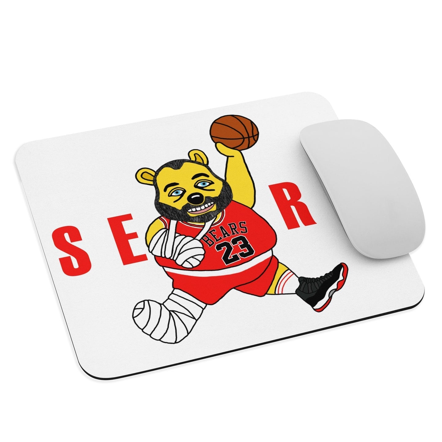 Air Segura, Tom Segura Basketball, Your Mom's House (YMH), 2 Bears 1 Cave, Funny Mouse pad Default Title Mouse Pads 2 Bears 1 Cave Air Segura Podcasts Stand-up Comedy Tom Segura YMH Next Cult Brand