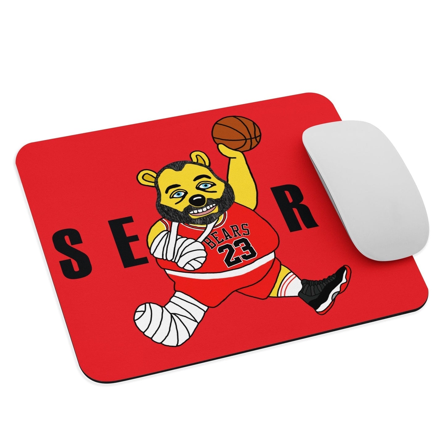 Air Segura, Tom Segura Basketball, Your Mom's House (YMH), 2 Bears 1 Cave, Funny Mouse pad Default Title Mouse Pads 2 Bears 1 Cave Air Segura Podcasts Stand-up Comedy Tom Segura YMH Next Cult Brand