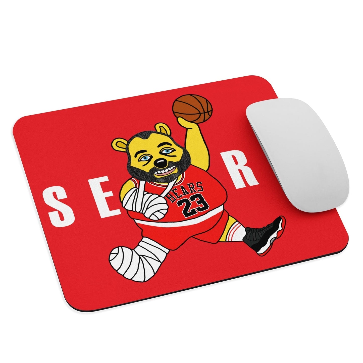 Air Segura, Tom Segura Basketball, Your Mom's House (YMH), 2 Bears 1 Cave, Funny Mouse pad Default Title Mouse Pads 2 Bears 1 Cave Air Segura Podcasts Stand-up Comedy Tom Segura YMH Next Cult Brand