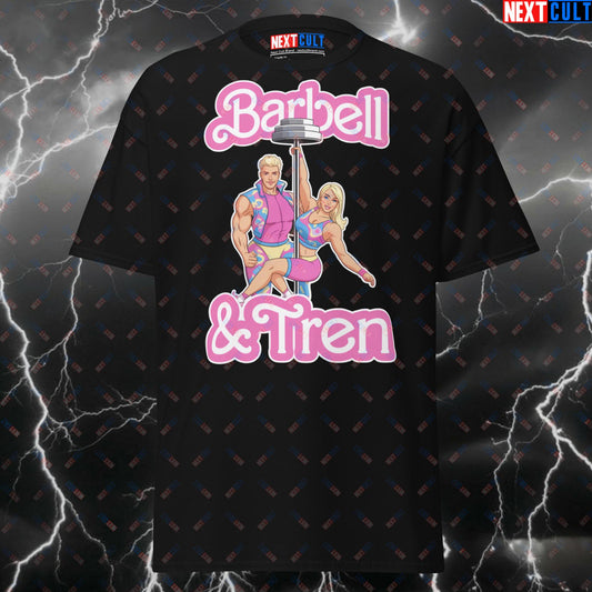 Funny Gym Shirt for Men - Barbell & Tren Pump Cover T-Shirt - Gym Meme Tee for Lifters, Workout & Fitness Gains T-shirts Barbie Films Fitness Gym Ken Powerlifting Pump Cover Steroids Workout Next Cult Brand