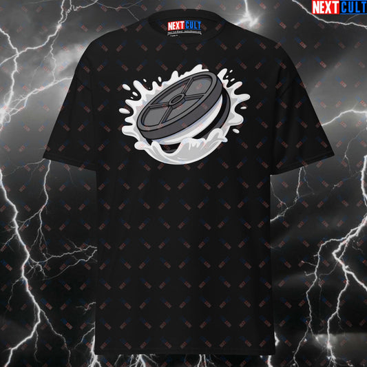 Funny Gym Shirt - Cookie Weight Plate Pump Cover Tee for Gym Bros, Lifters & Cookie Lovers - Meme Fitness T-Shirt T-shirts Bulking Fast Food Fitness Gym Powerlifting Pump Cover Workout Next Cult Brand