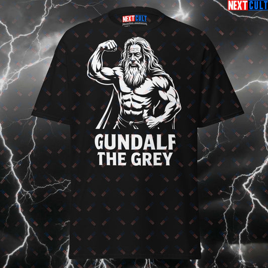 Funny Gym Shirt - Gundalf The Grey Big Guns Meme Tee - Pump Cover T-Shirt for Lifters, Gymbros & Fitness Fans T-shirts Bodybuilding Films Fitness Guns N' Roses Gym Lord of the Rings Pump Cover Workout Next Cult Brand