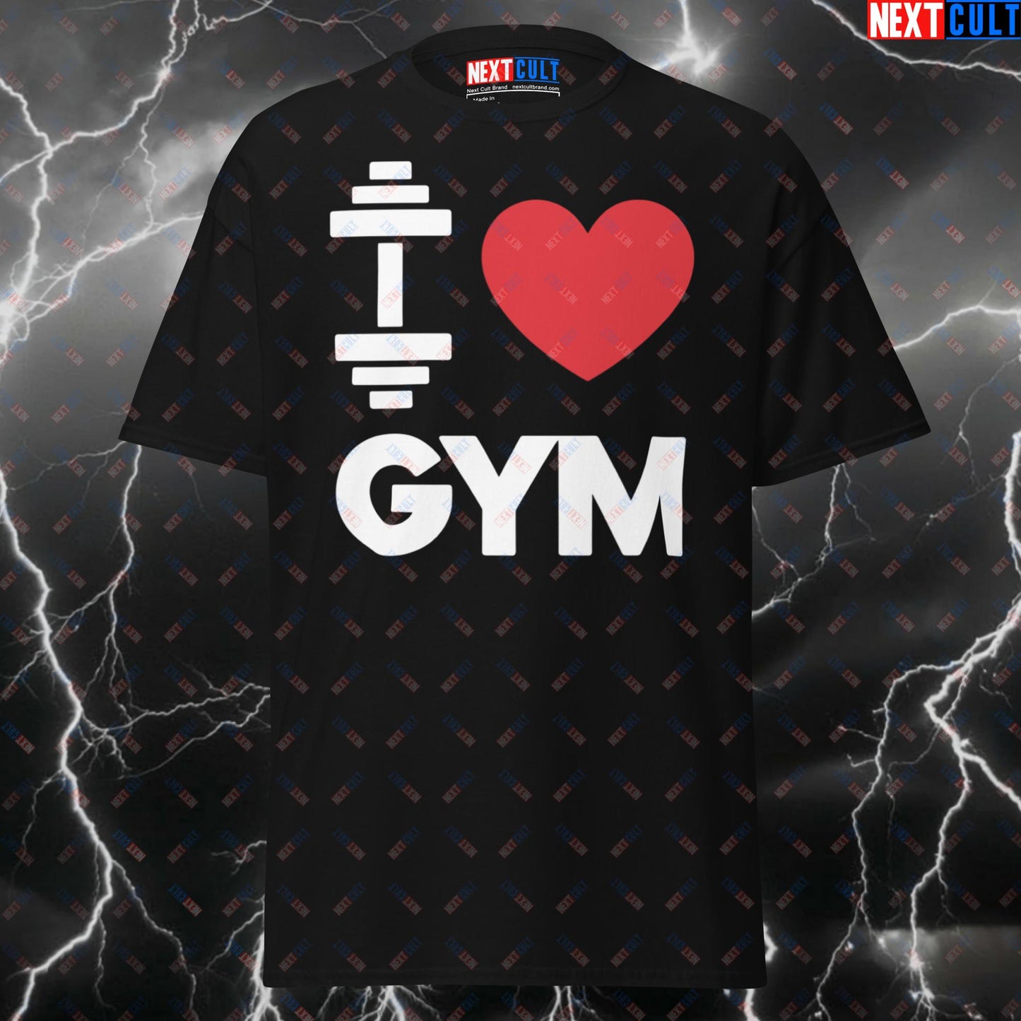 Funny Gym Shirt for Gym Lovers - I Love Gym Valentine's Day Pump Cover T-Shirt - Dumbbell Workout Fitness Tee for Lifters & Gymbros T-shirts Fitness Gym Pump Cover Valentine's Day Workout Next Cult Brand
