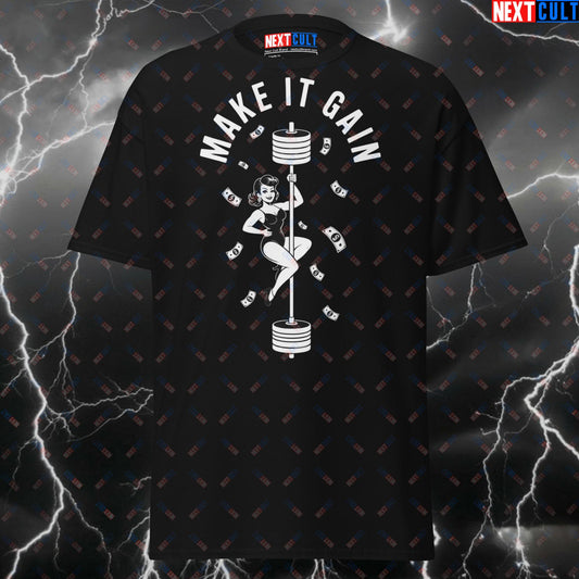 Funny Gym Shirt for Men - Make It Gain Pump Cover T-Shirt - Gymbro Workout Tee for Lifters & Bodybuilding Meme Fans T-shirts Fitness Gym Powerlifting Pump Cover Workout Next Cult Brand