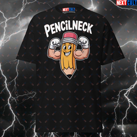 Funny Gym Shirt for Lifters - Pencilneck Science-Based Lifting Pump Cover Tee - Gym Nerd Meme T-Shirt for Gym Bros & Fitness Fans T-shirts Bodybuilding Fitness Gym Pump Cover Workout Next Cult Brand